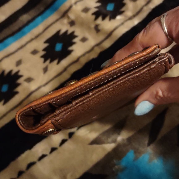 Tony Lama. Cognac Cowhide leather  wallet. Never used. Brand new. No tags. - Picture 7 of 17